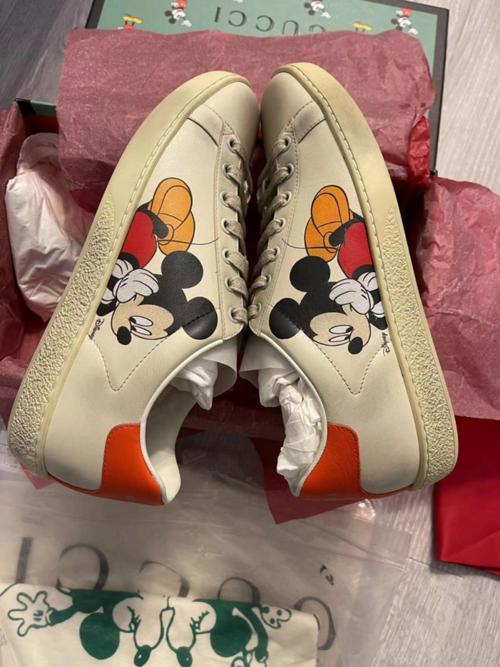 구찌 에이스 레더 스니커즈 화이트 photo review