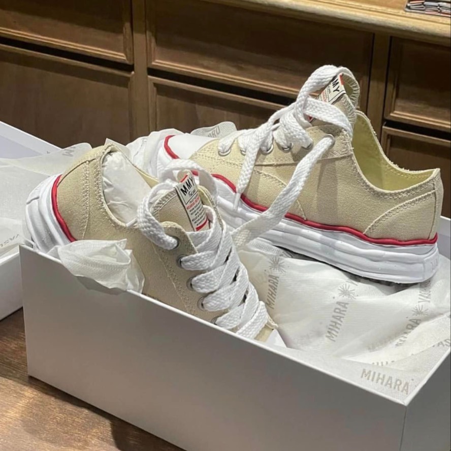 【GD❀스타일】메종 미하라 야스히로 피터슨 OG 솔 캔버스 로우탑 스니커즈 내츄럴 A04FW729-NATURAL photo review