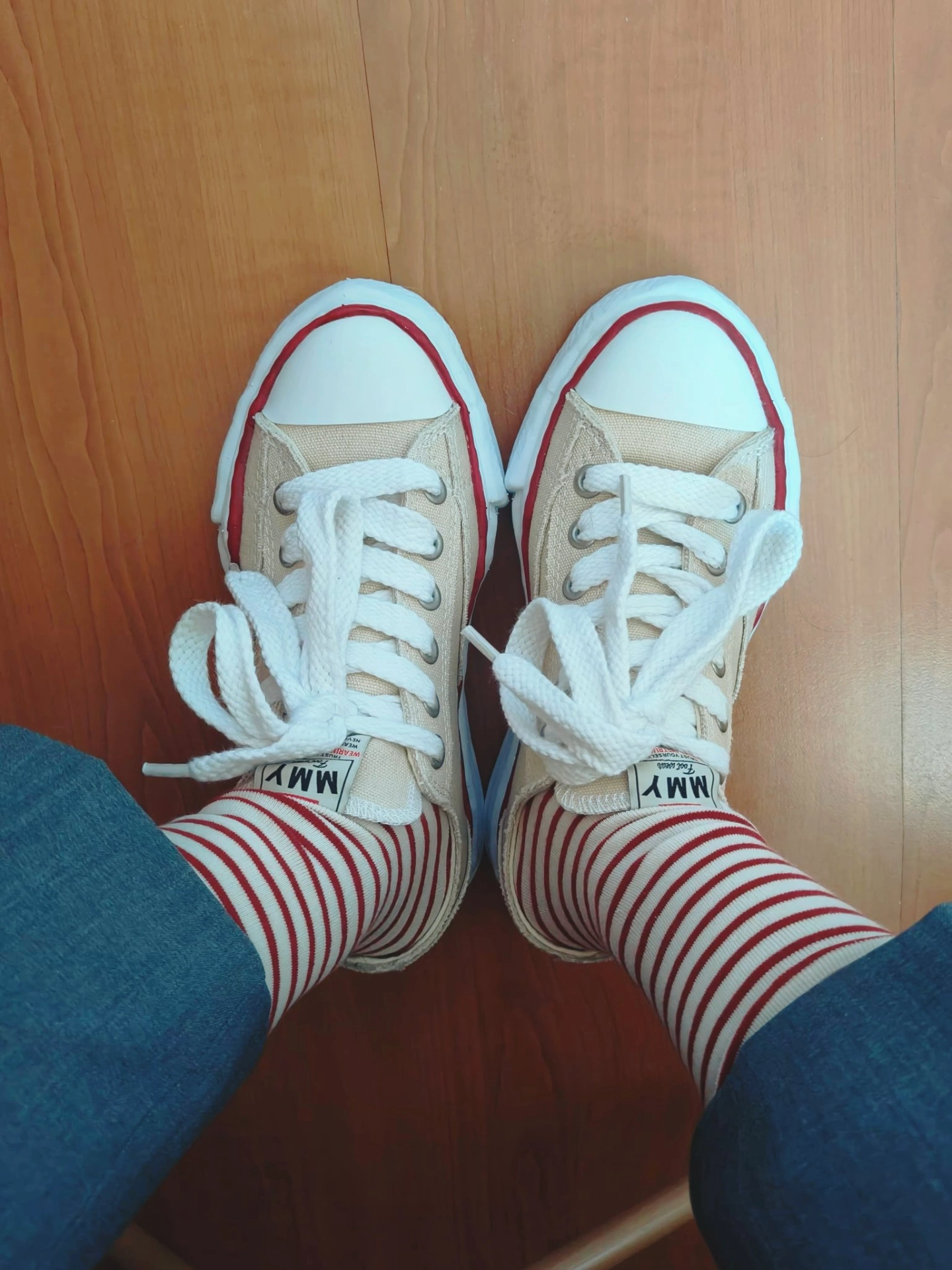 【GD❀스타일】메종 미하라 야스히로 피터슨 OG 솔 캔버스 로우탑 스니커즈 내츄럴 A04FW729-NATURAL photo review