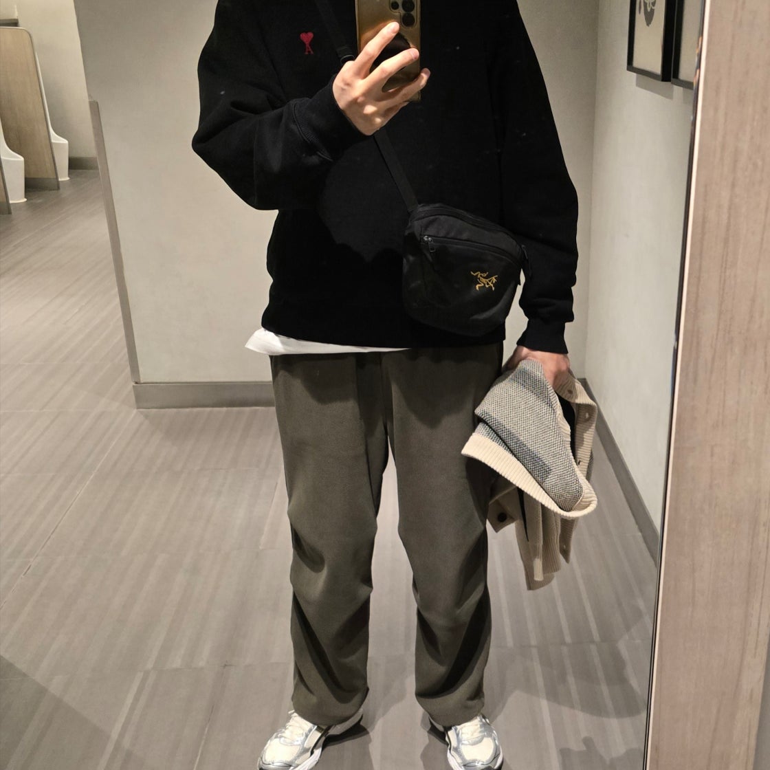 아식스 공용 젤 카야노 14 크림 블랙 1201A019-108 photo review