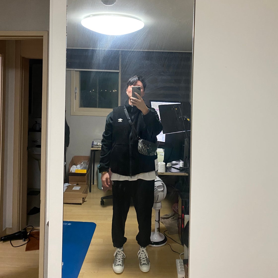디올 갤럽 메신저백 블랙 1ADPO033YKY-H27E photo review