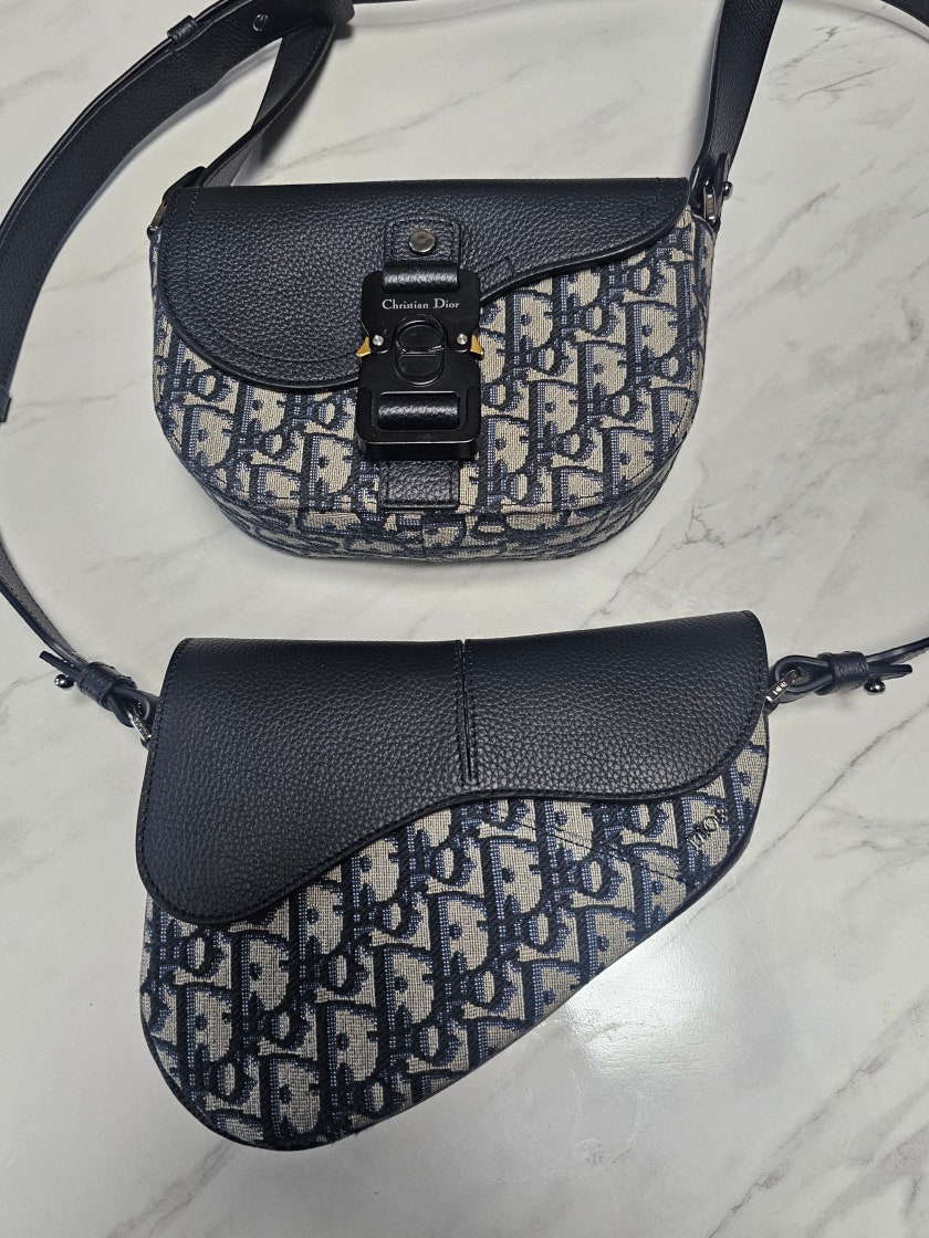디올 오블리크 Saddle 미니백 베이지 2ADCA543YKS-H27E photo review