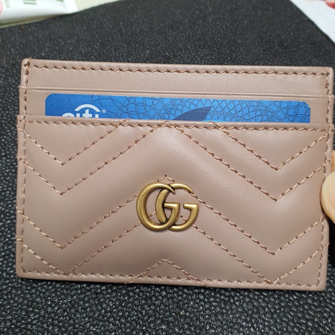 구찌 GG 마몽 마틀라세 카드지갑 카드케이스 더스티핑크 GUCCI 443127 DTD1T 5729 여성 photo review