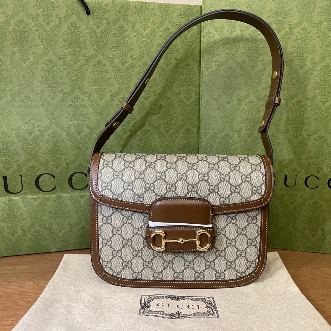 구찌 수프림 1955 홀스빗 숄더백 구찌 홀스빗 숄더백 브라운 GUCCI 602204 92TCG 8563 여성 photo review