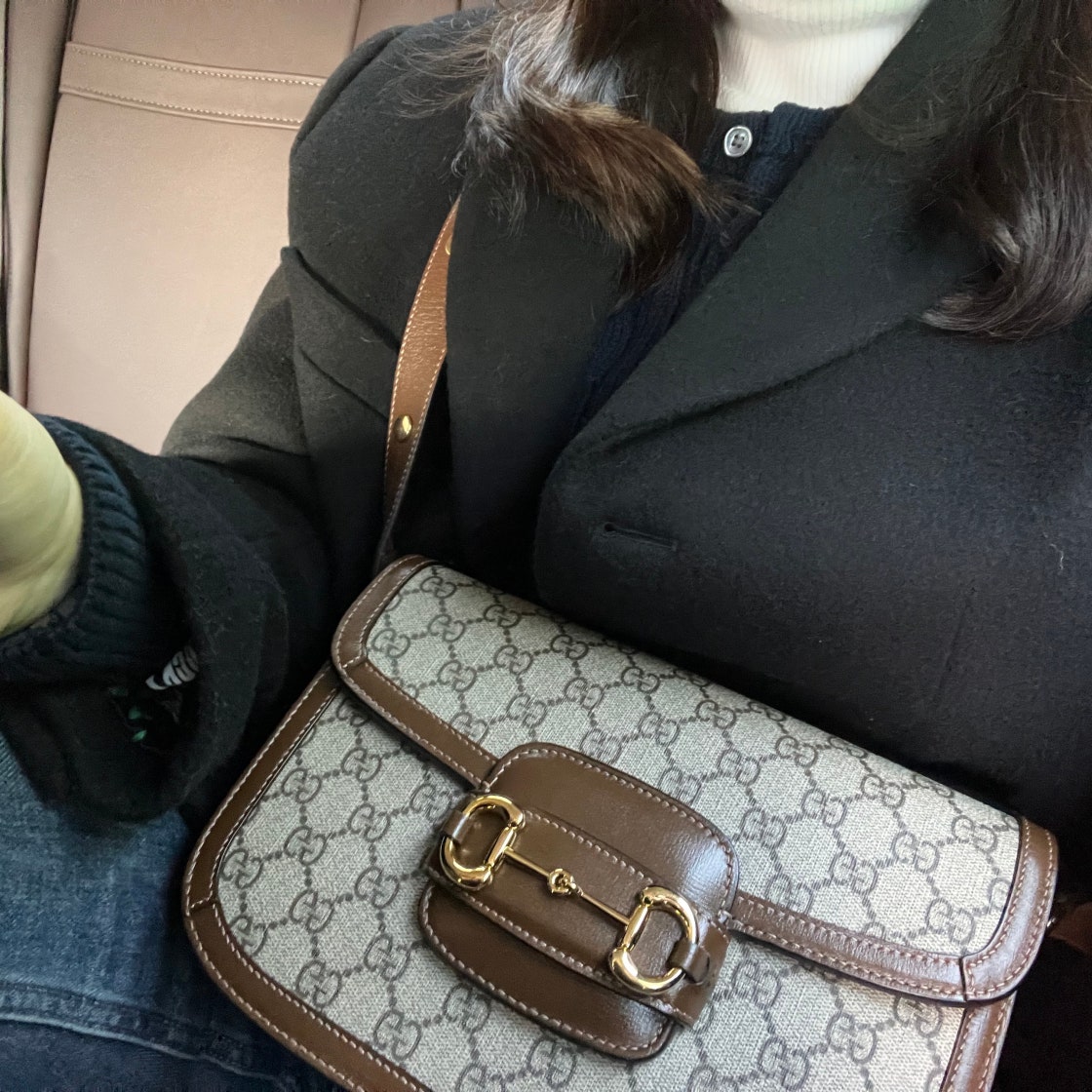 GUCCI 구찌 홀스빗 1955 미니백 홀스빗 미니 크로스백 숄더백 브라운 658574 HUHHG 8565 여성 photo review