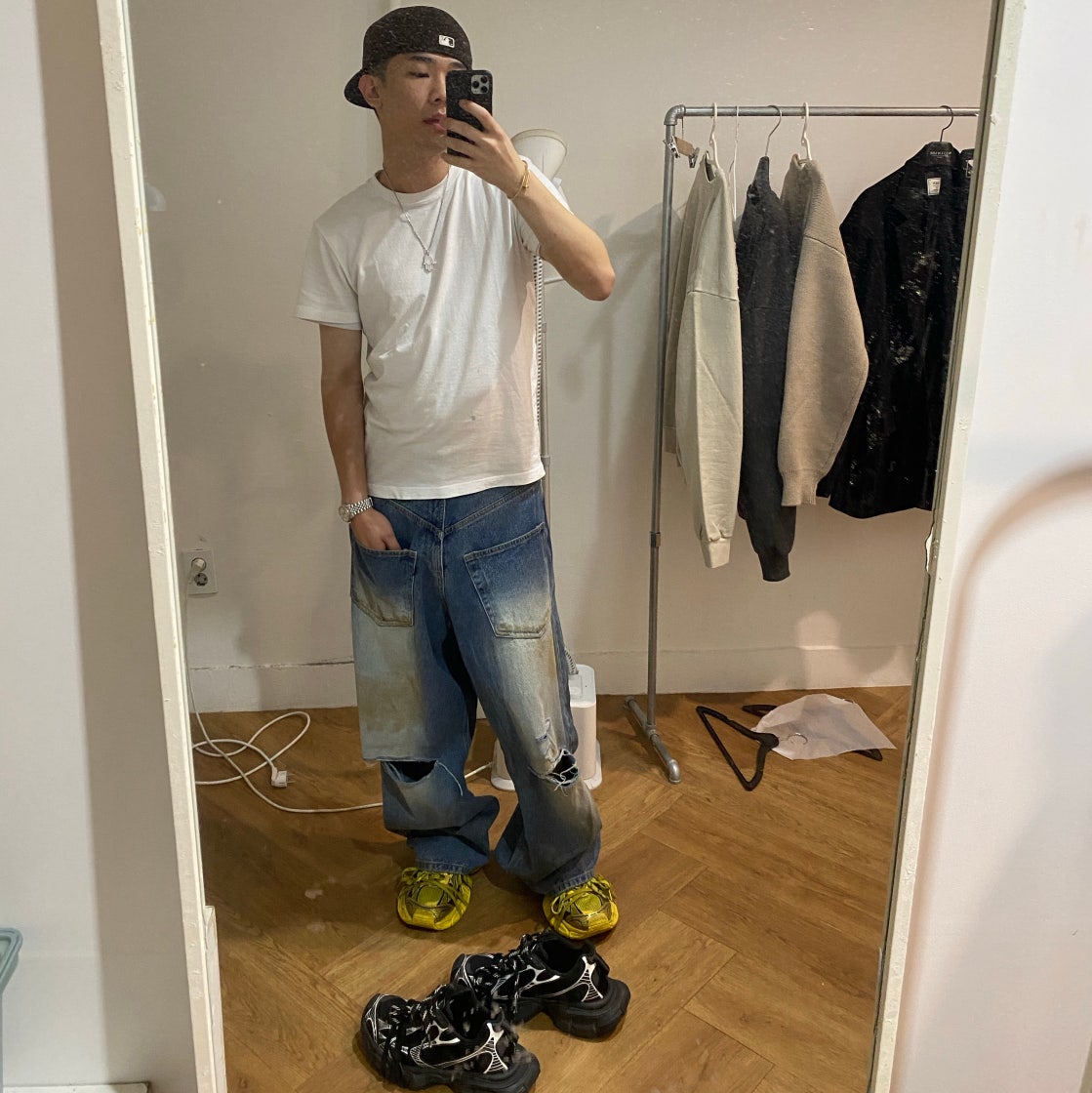 발렌시아가 3XL 스니커즈 옐로우 블랙 734734W3XL27010 photo review