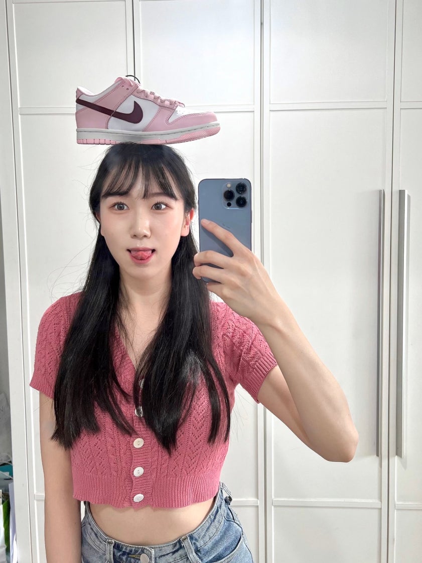나이키 덩크 로우 GS 스니커즈 나이키덩크로우 핑크폼 CW1590-601 photo review
