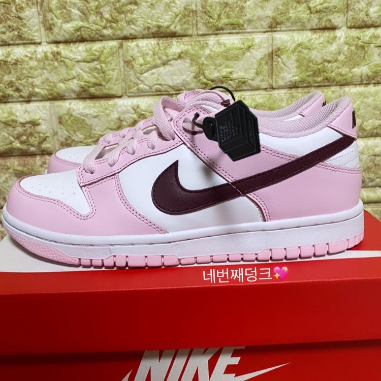 나이키 덩크 로우 GS 스니커즈 나이키덩크로우 핑크폼 CW1590-601 photo review