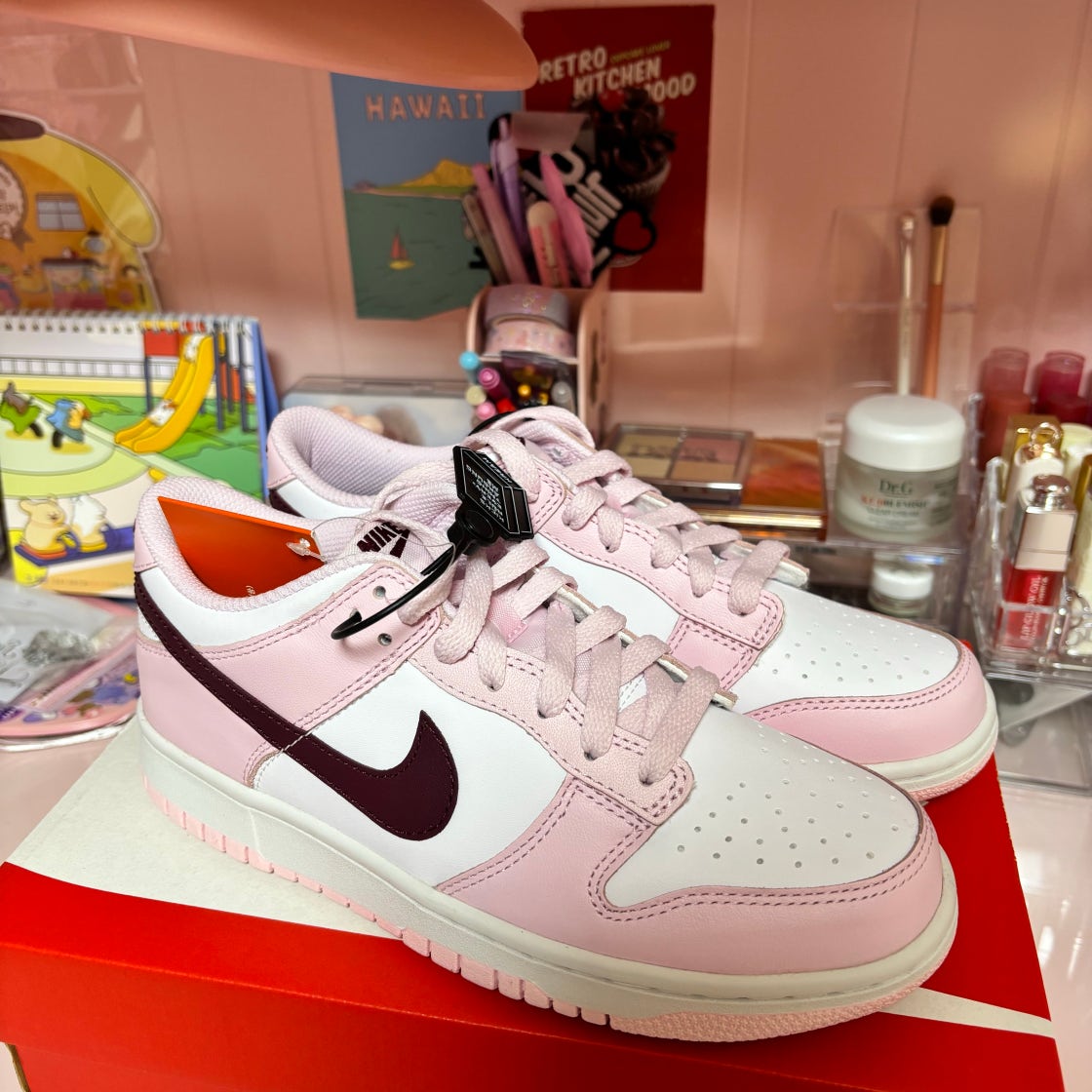 나이키 덩크 로우 GS 스니커즈 나이키덩크로우 핑크폼 CW1590-601 photo review