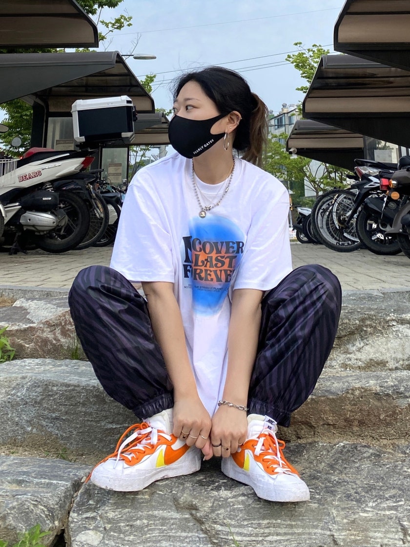 나이키 x 사카이 블레이저 로우 마그마 오렌지 DD1877-100 photo review