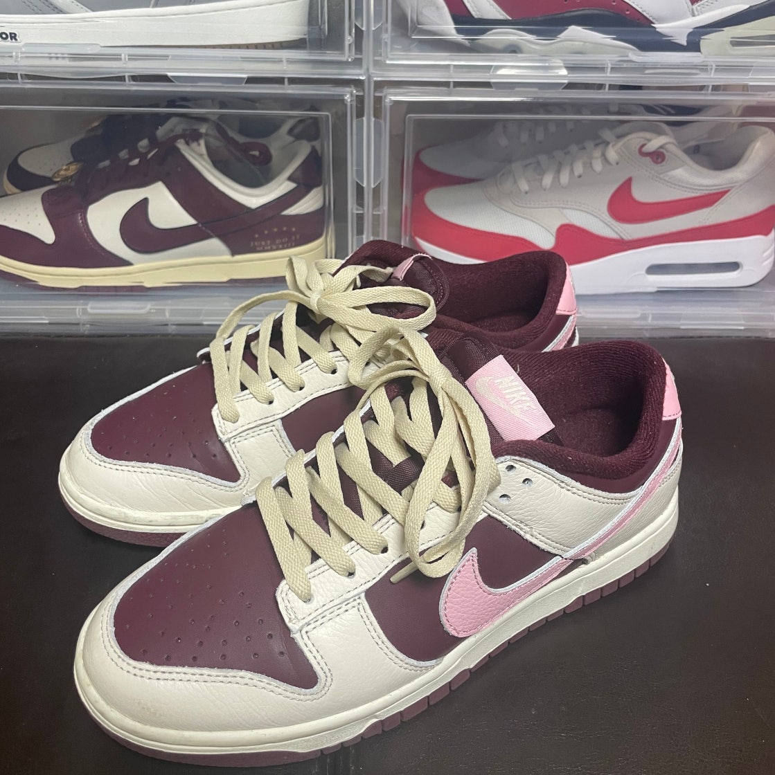 나이키 덩크 로우 레트로 나이트 마룬 앤 미디움 소프트 핑크 DR9705-100 photo review