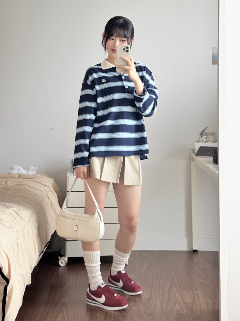 나이키 코르테즈 텍스타일 팀 레드 미드나이트 네이비 DZ2795-600 photo review