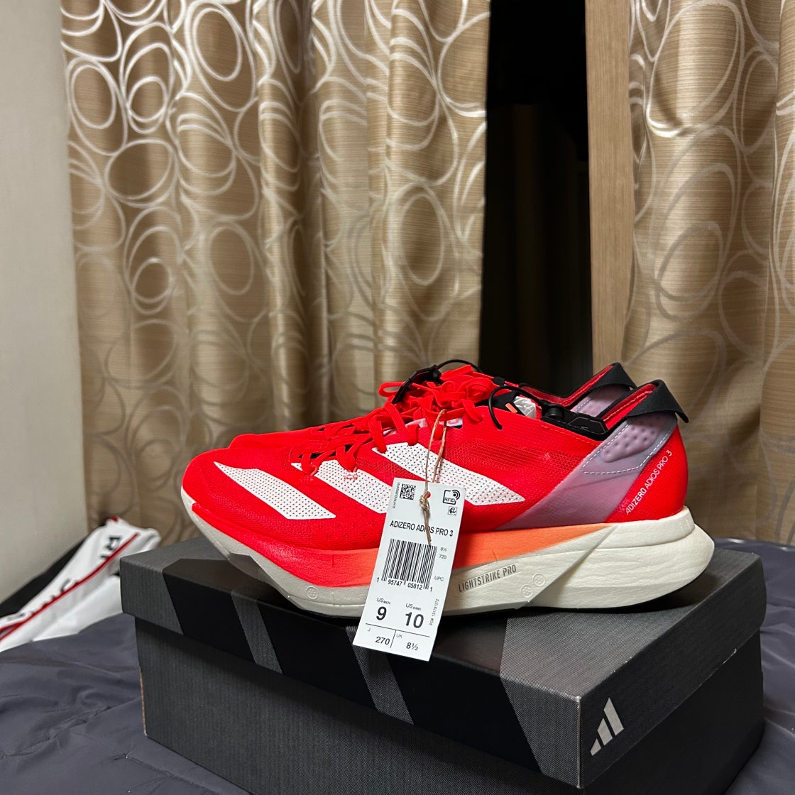 아디다스 아디오스 프로 3 아디제로 레드 오렌지 러닝화 GX9777 photo review
