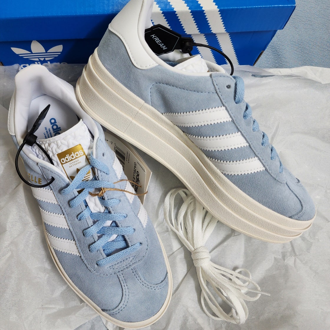 아디다스 가젤 볼드 플랫폼 스니커즈 ID6991 photo review