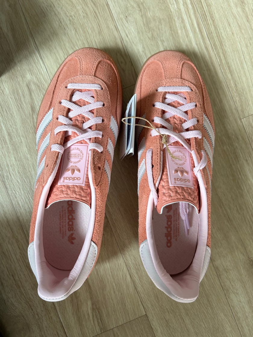 아디다스 가젤 인도어 스니커즈 운동화 핑크 그레이 IE2946 photo review