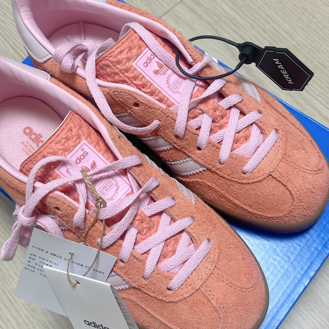 아디다스 가젤 인도어 스니커즈 운동화 핑크 그레이 IE2946 photo review