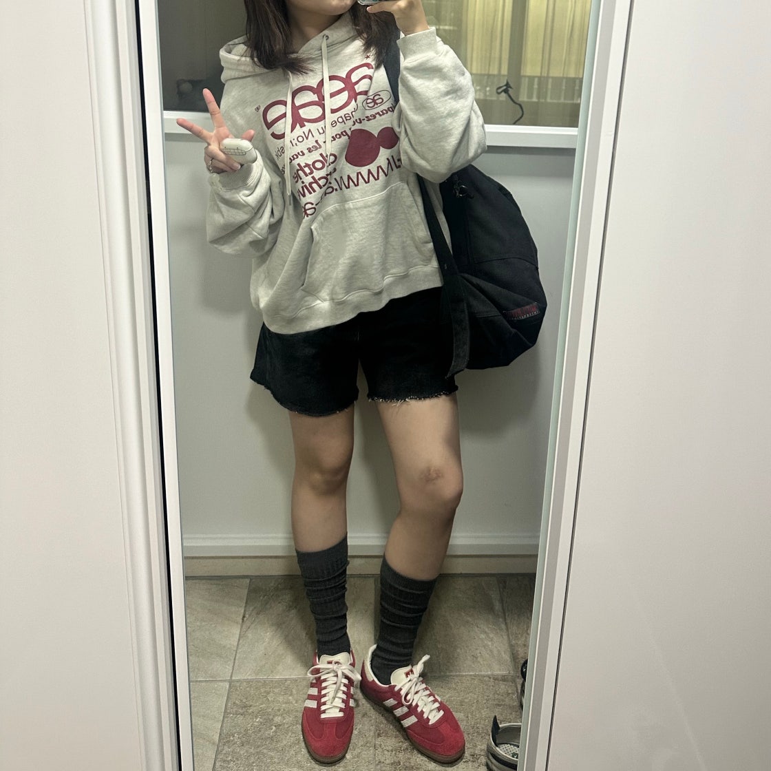 아디다스 삼바 OG 탈 베러 스칼렛 오프 화이트 IG8905 photo review