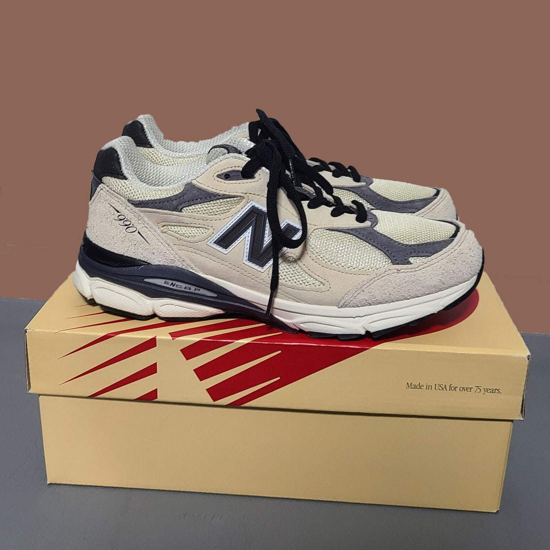 뉴발란스 990v3 메이드 인 USA 문빔 마카다미아 넛 M990AD3 photo review