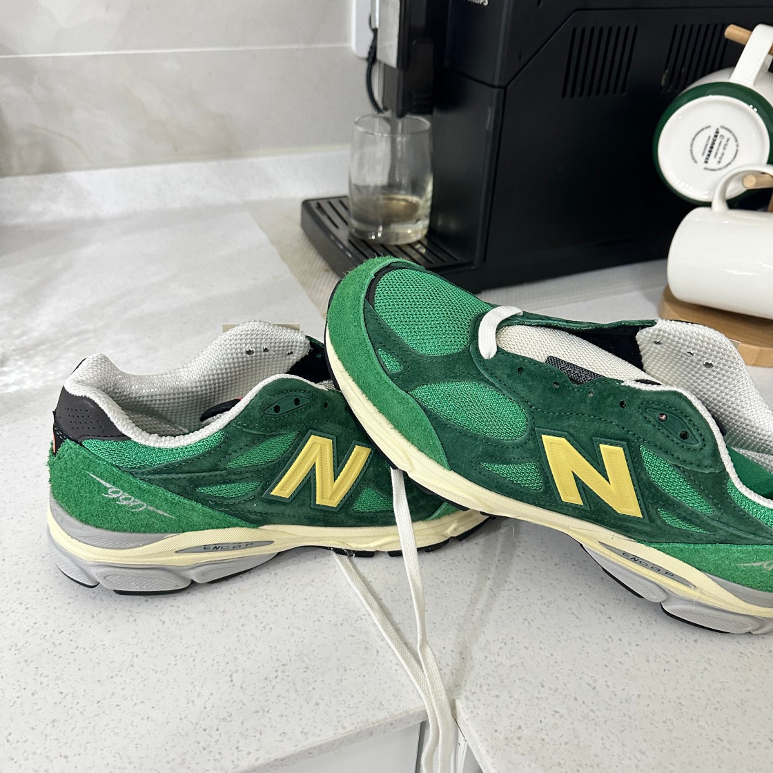 뉴발란스 990v3 메이드 인 USA 켈리 그린 바시티 골드 M990GG3 photo review