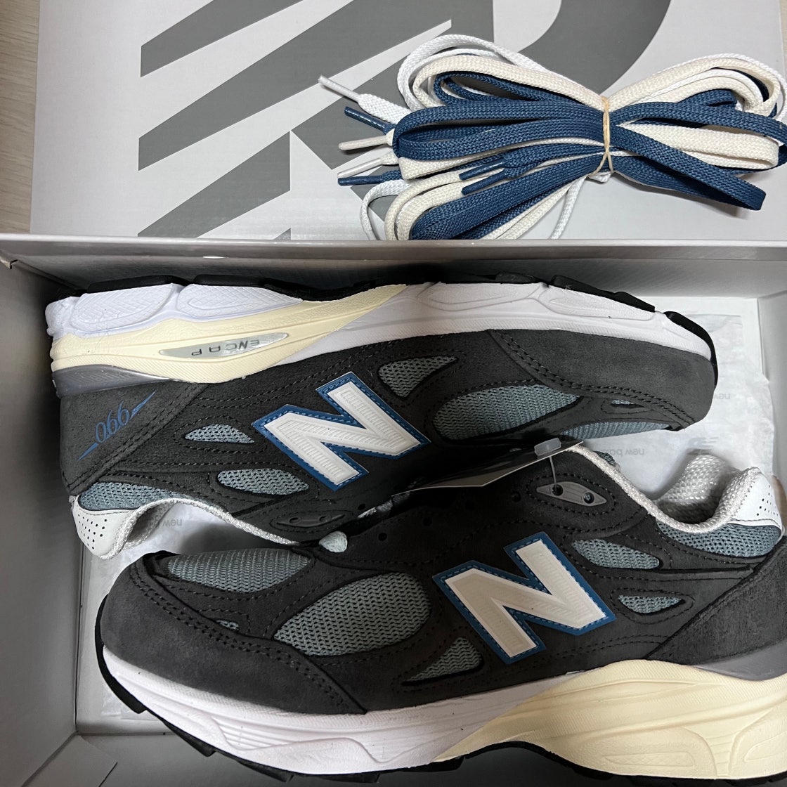 뉴발란스 x 키스 990v3 메이드 인 USA 스틸 블루 그레이 M990KS3 photo review