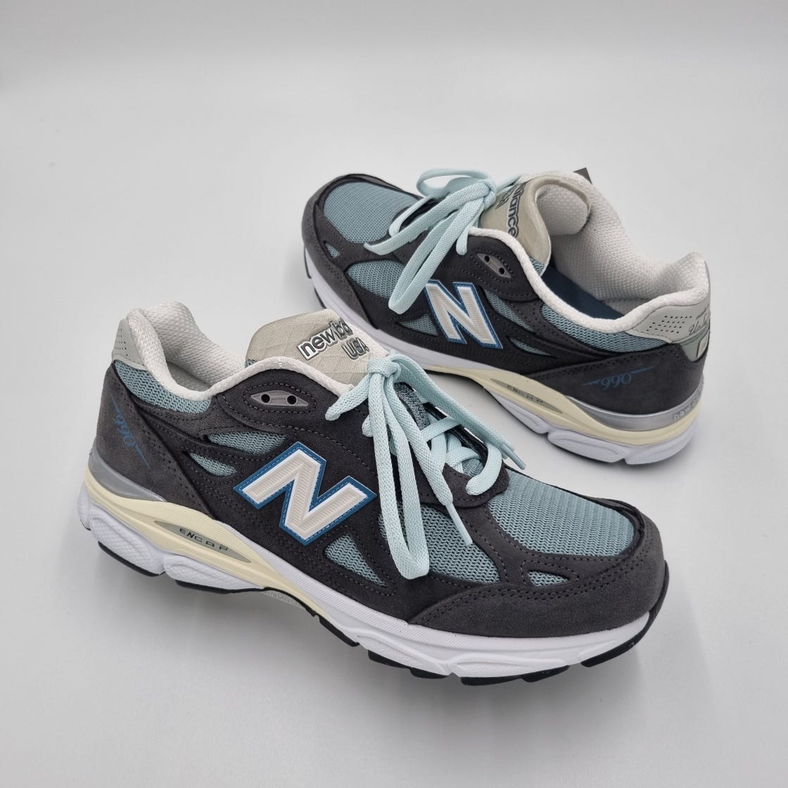 뉴발란스 x 키스 990v3 메이드 인 USA 스틸 블루 그레이 M990KS3 photo review