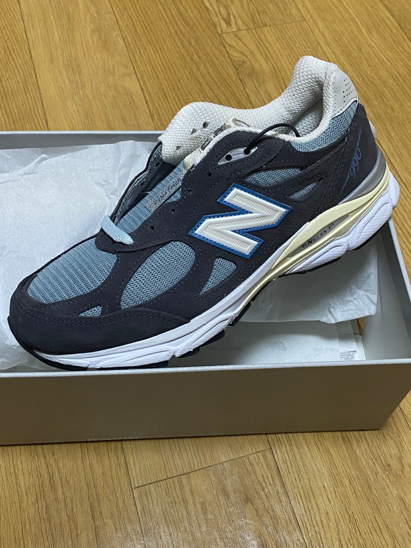 뉴발란스 x 키스 990v3 메이드 인 USA 스틸 블루 그레이 M990KS3 photo review