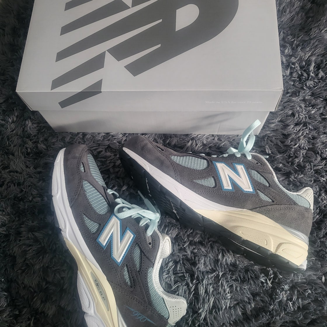 뉴발란스 x 키스 990v3 메이드 인 USA 스틸 블루 그레이 M990KS3 photo review