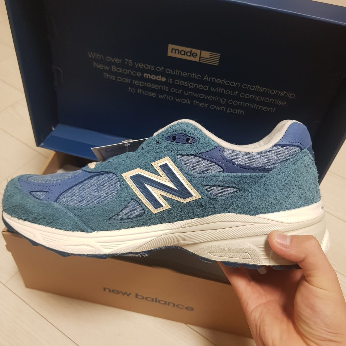 뉴발란스 x 리바이스 990v3 블루 (리바이스 택) M990LI3 photo review