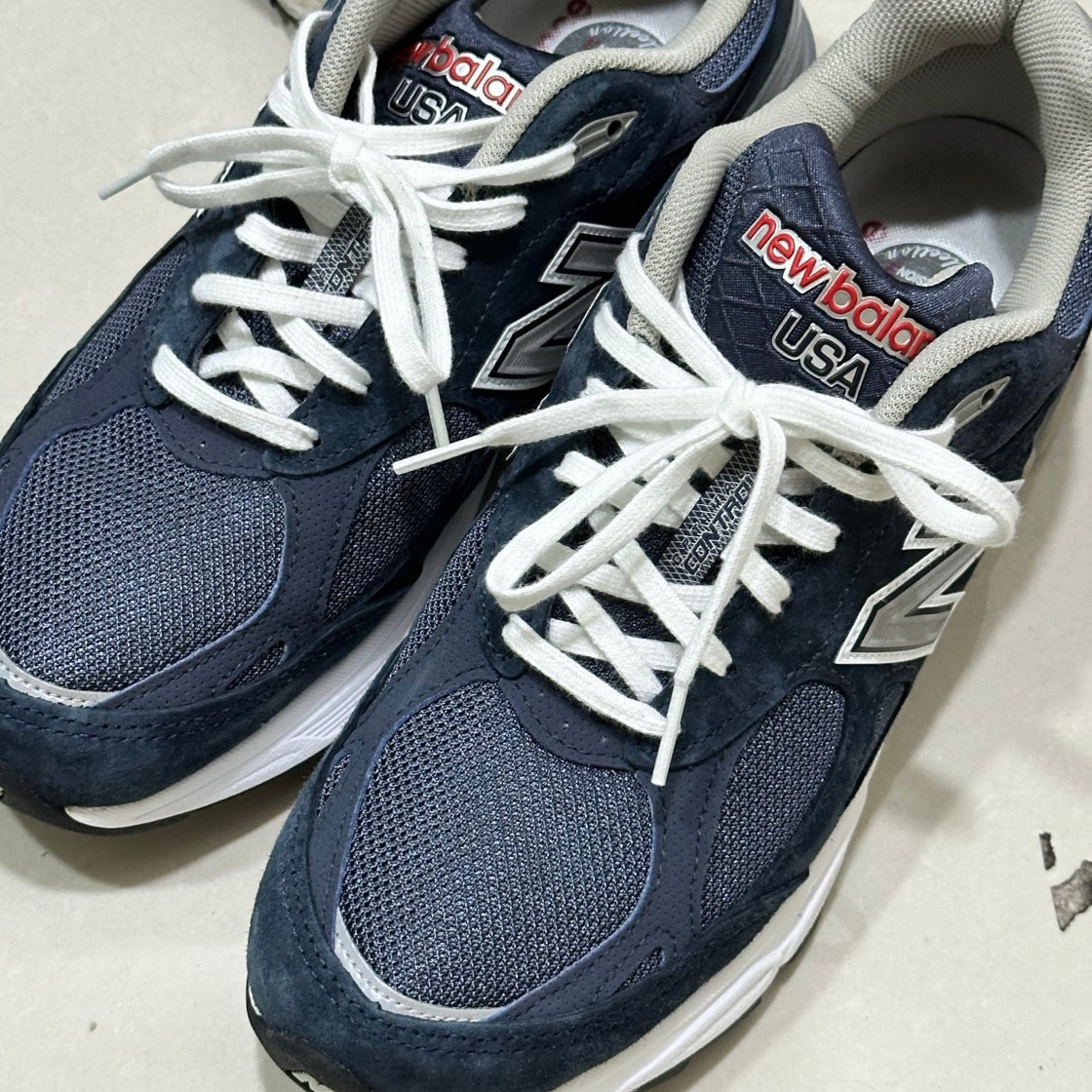 뉴발란스 990v3 메이드 인 USA 네이비 - D 스탠다드 M990NB3 photo review