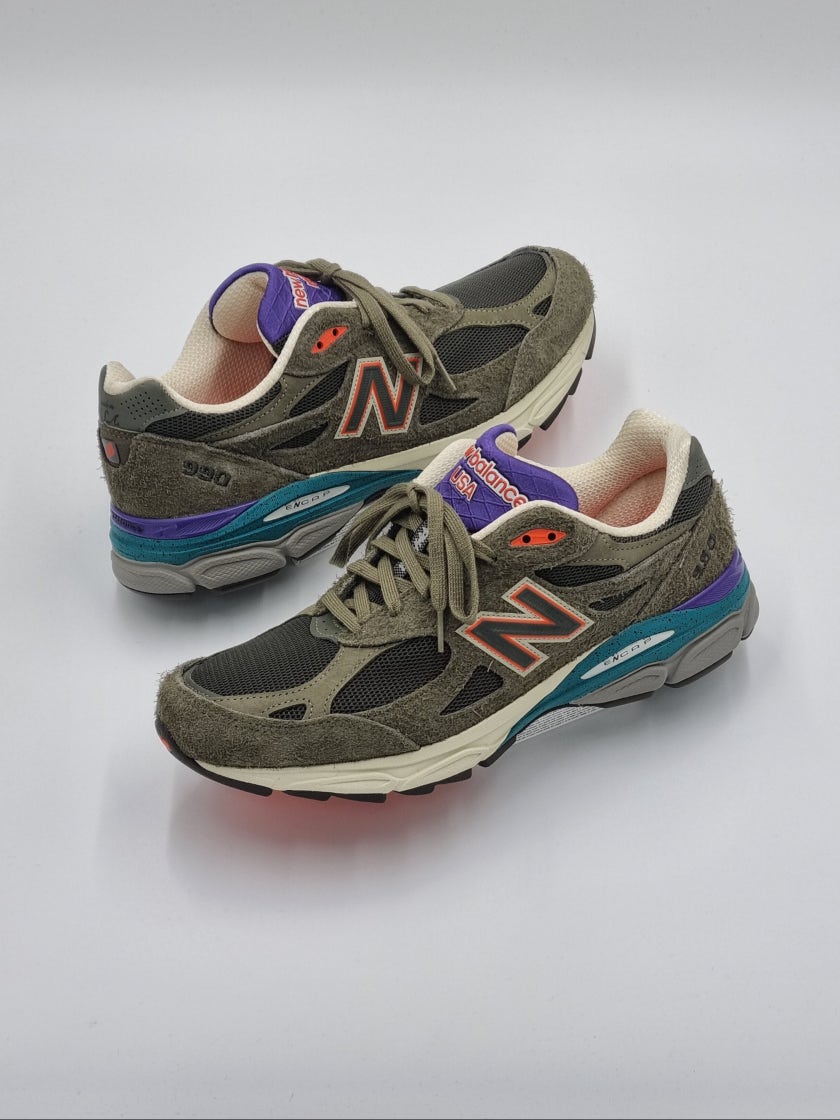 뉴발란스 x YCMC 990v3 메이드 인 USA 그린 퍼플 - YCMC 한정 M990SO3 photo review