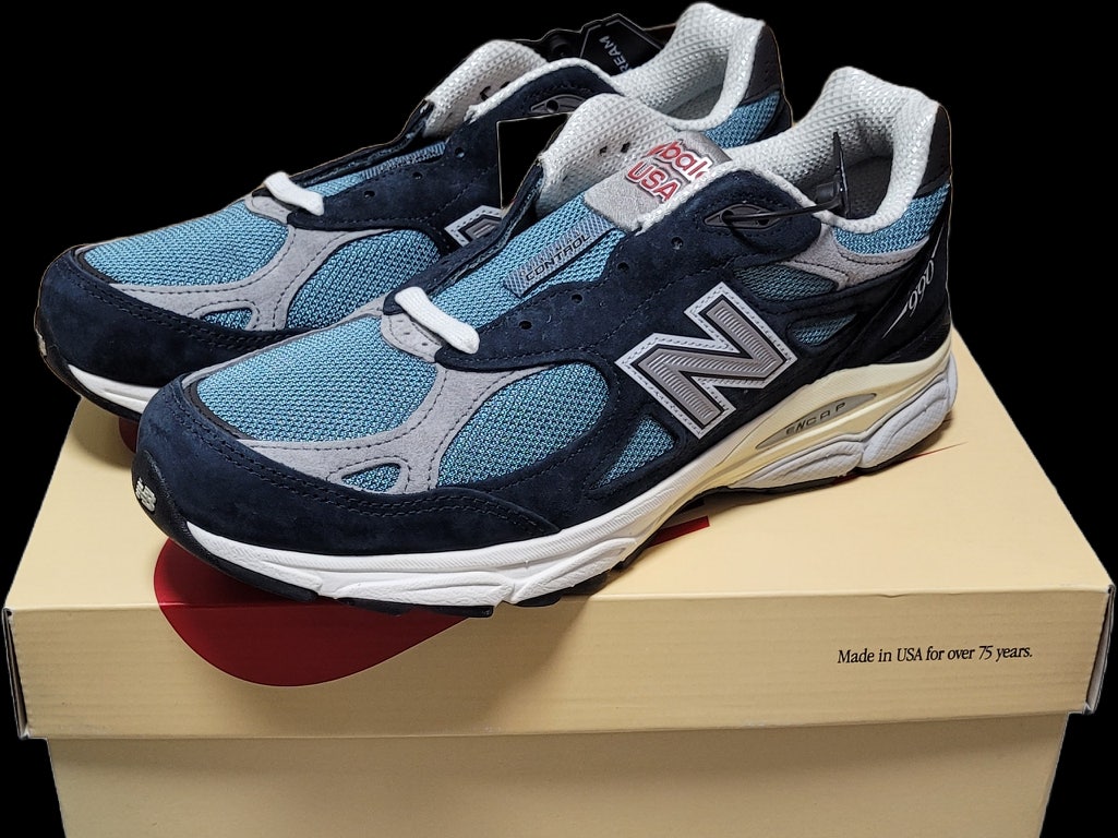 뉴발란스 990v3 메이드 인 USA 네이비 스프링 타이드 M990TE3 photo review