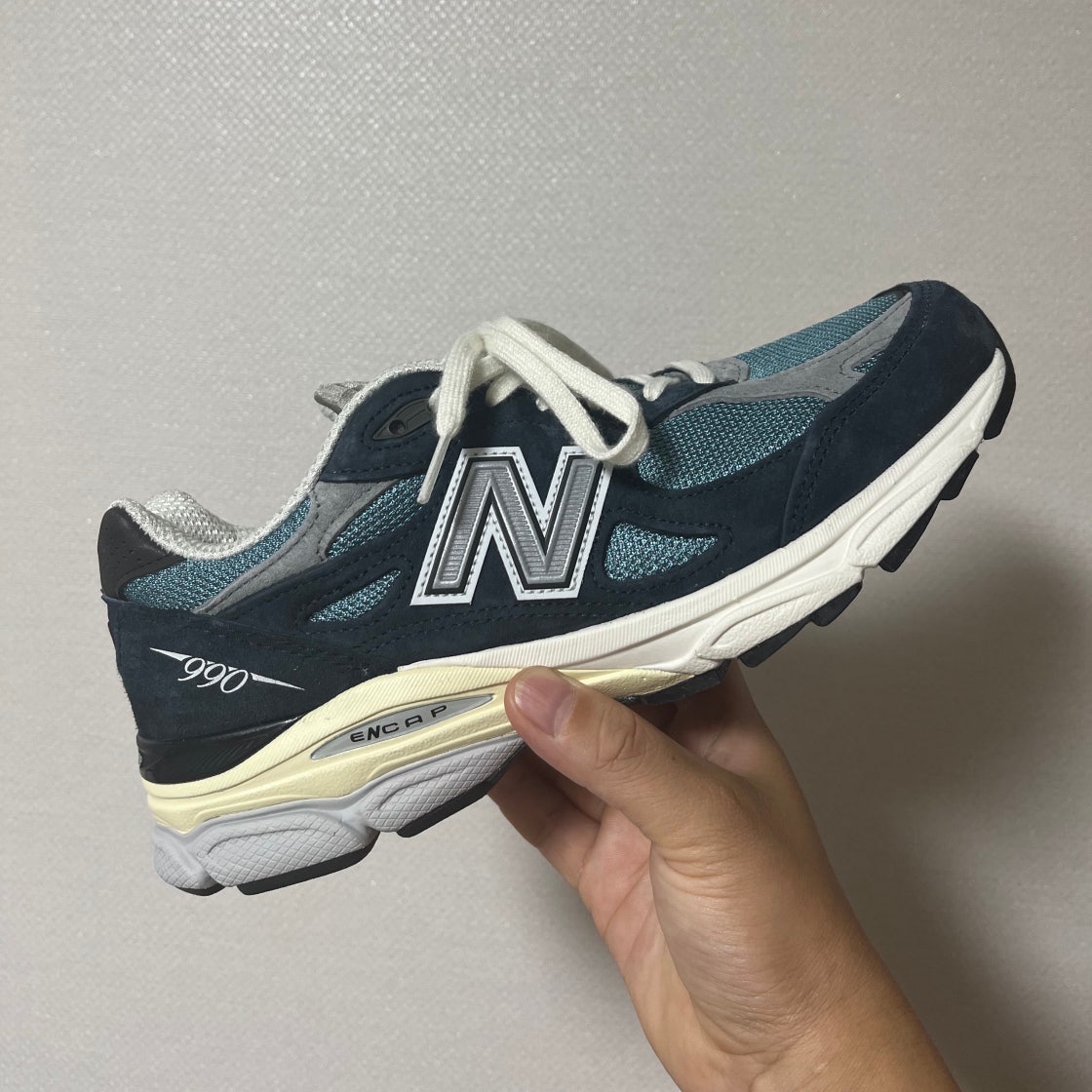 뉴발란스 990v3 메이드 인 USA 네이비 스프링 타이드 M990TE3 photo review