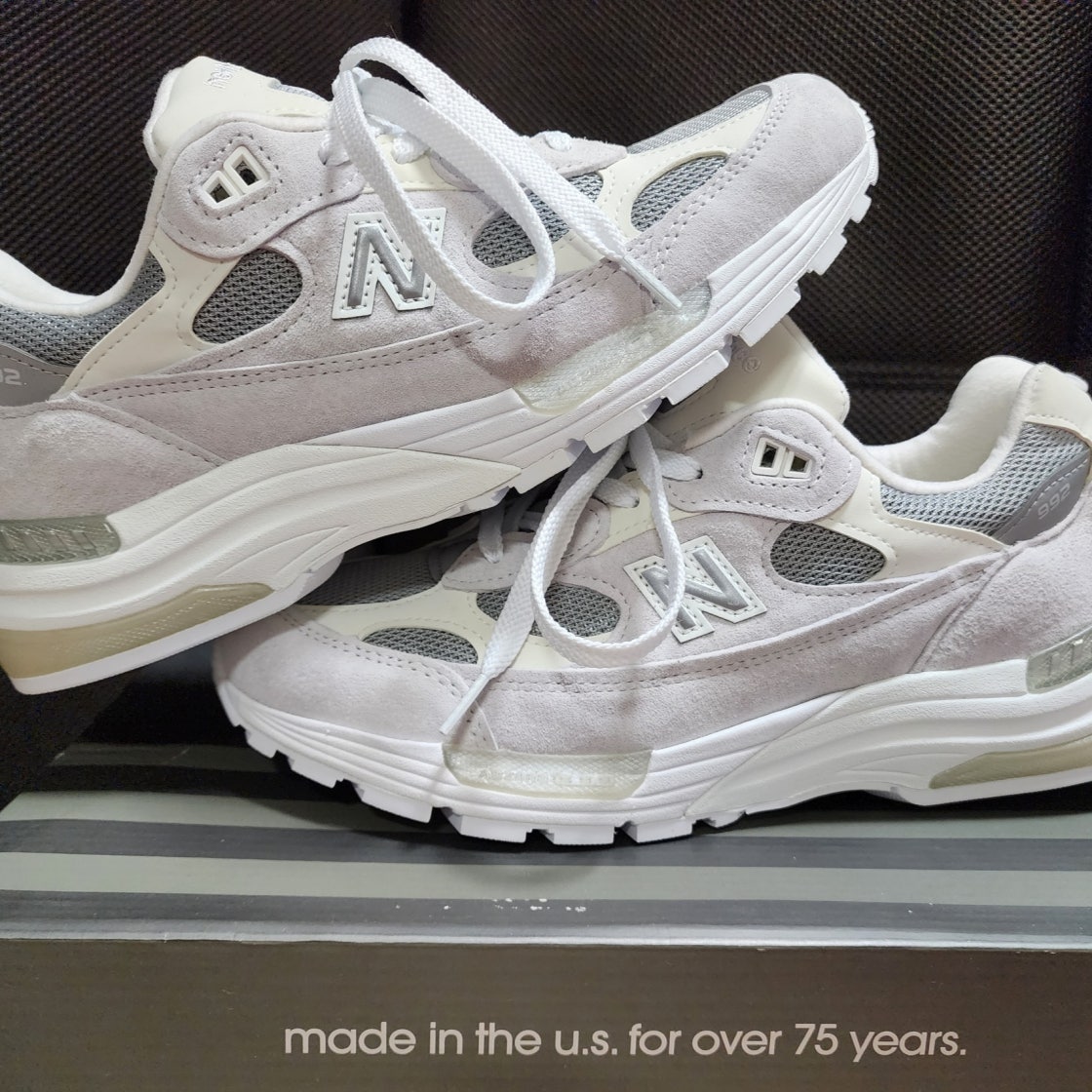 뉴발란스 992 메이드 인 USA 화이트 실버 M992NC photo review