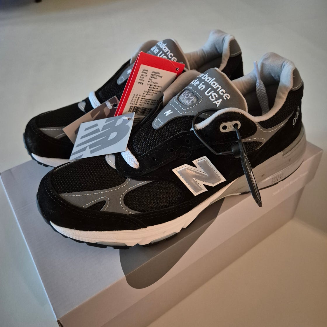 뉴발란스 993 메이드 인 USA 블랙 - D 스탠다드 MR993BK photo review