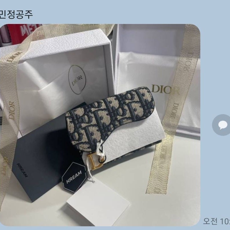 디올 새들 로투스 지갑 블루 photo review