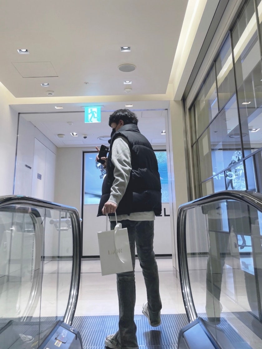 디올 새들 로투스 지갑 블루 photo review