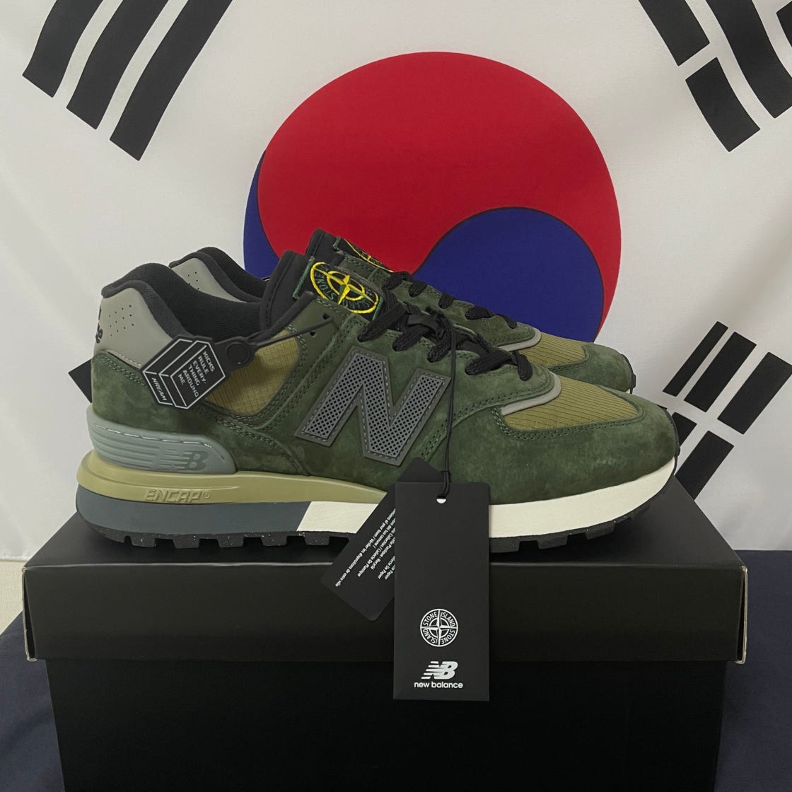 뉴발란스 x 스톤 아일랜드 574 레거시 다크 그린 U574LGIL photo review