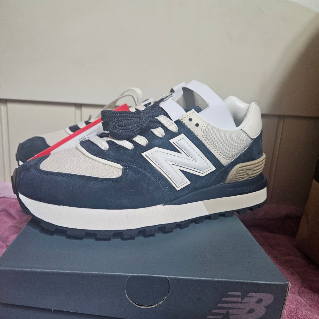 뉴발란스 574 레거시 오우탑 러닝화 네이비화이트 남녀공용 U574LGRN photo review