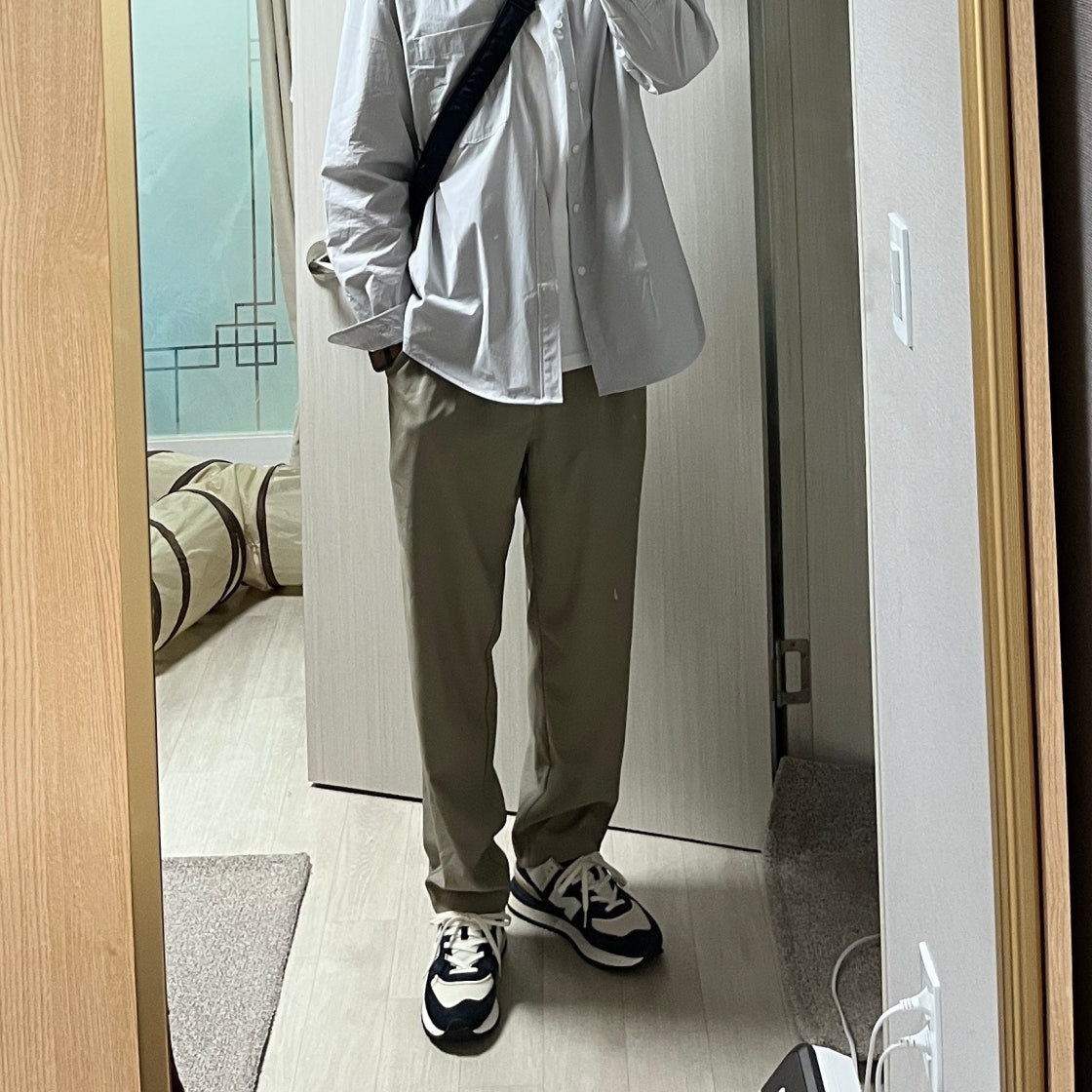 뉴발란스 574 레거시 오우탑 러닝화 네이비화이트 남녀공용 U574LGRN photo review