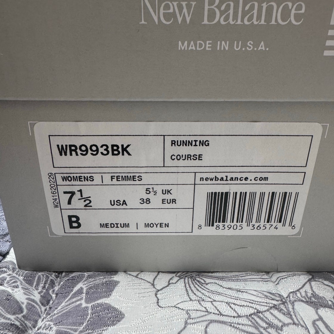 뉴발란스 993 메이드 인 USA 블랙 - D 와이드 WR993BK photo review