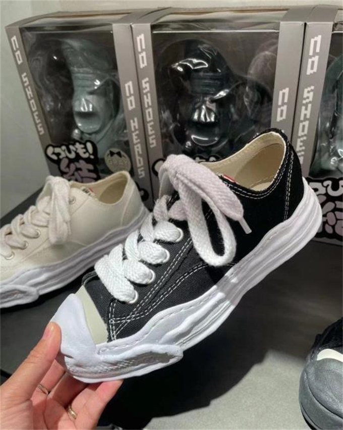 메종 미하라 야스히로 행크 OG 솔 캔버스 로우탑 스니커즈 블랙 A05FW702-BLACK photo review