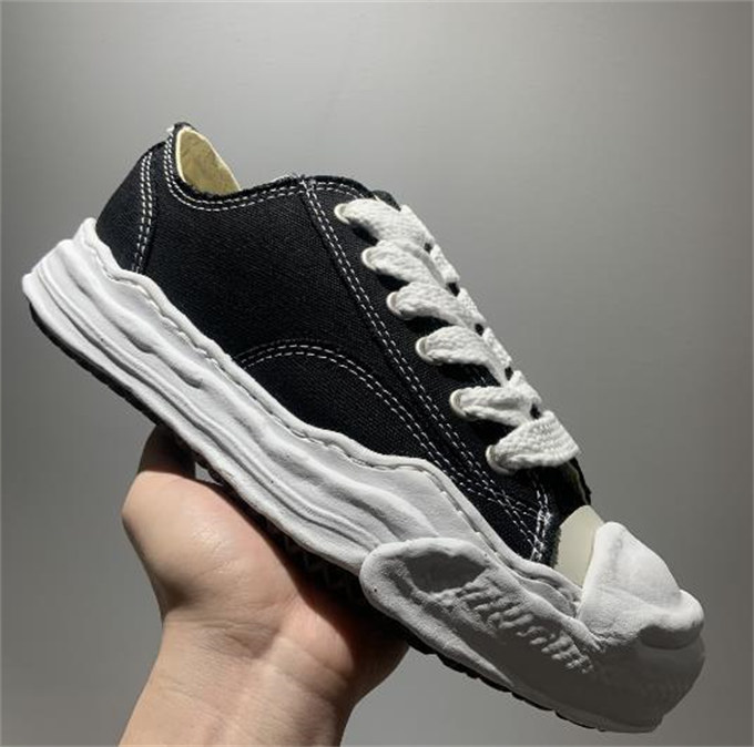 메종 미하라 야스히로 행크 OG 솔 캔버스 로우탑 스니커즈 블랙 A05FW702-BLACK photo review