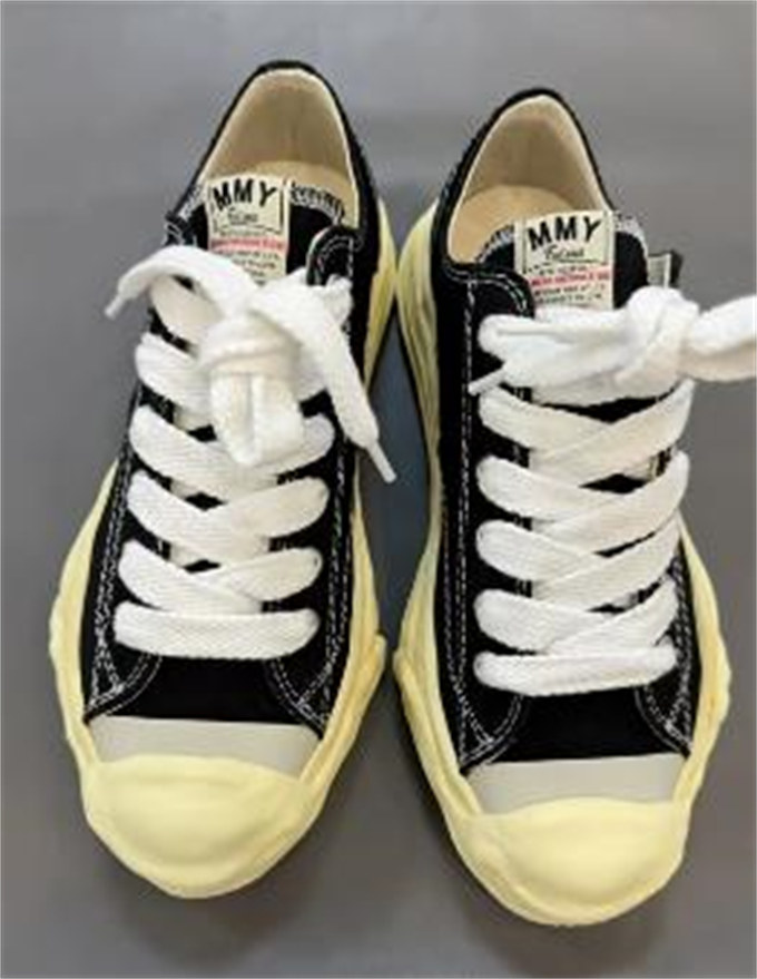 메종 미하라 야스히로 행크 VL OG 솔 캔버스 로우탑 스니커즈 블랙 A09FW734-BLACK photo review