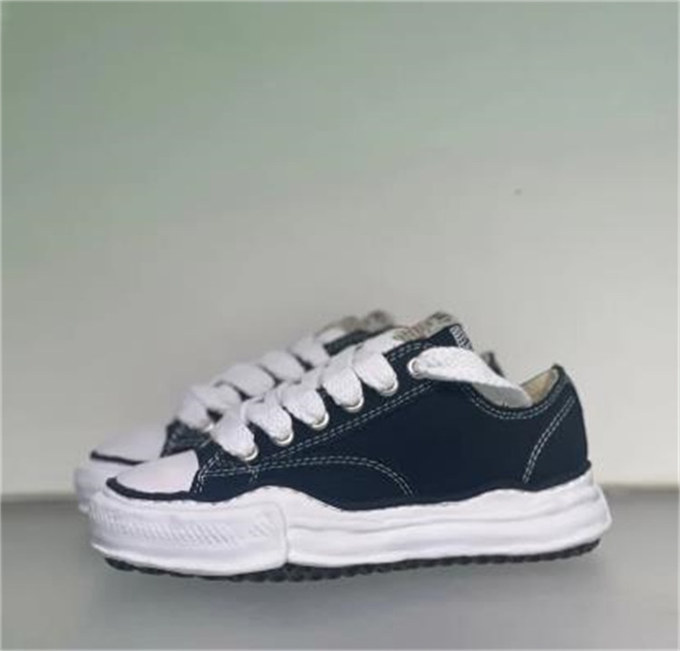 메종 미하라 야스히로 피터슨 OG 솔 캔버스 로우 스니커즈 블랙 A01FW702-BLACK photo review