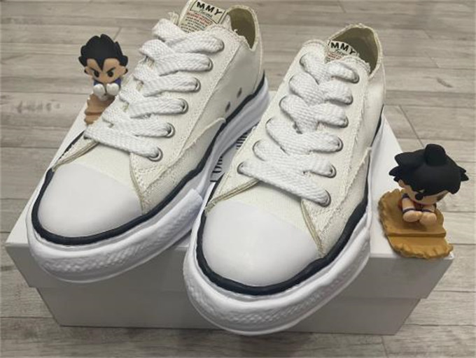 메종 미하라 야스히로 피터슨 OG 솔 캔버스 로우 스니커즈 화이트 A01FW702-WHITE photo review