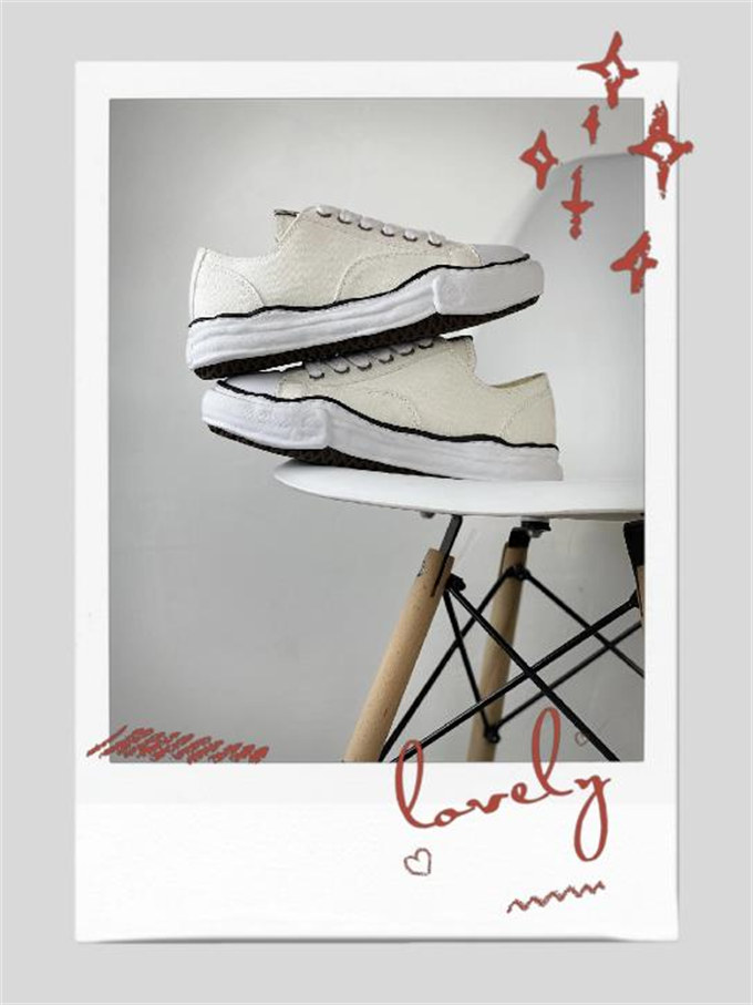 메종 미하라 야스히로 피터슨 OG 솔 캔버스 로우 스니커즈 화이트 A01FW702-WHITE photo review