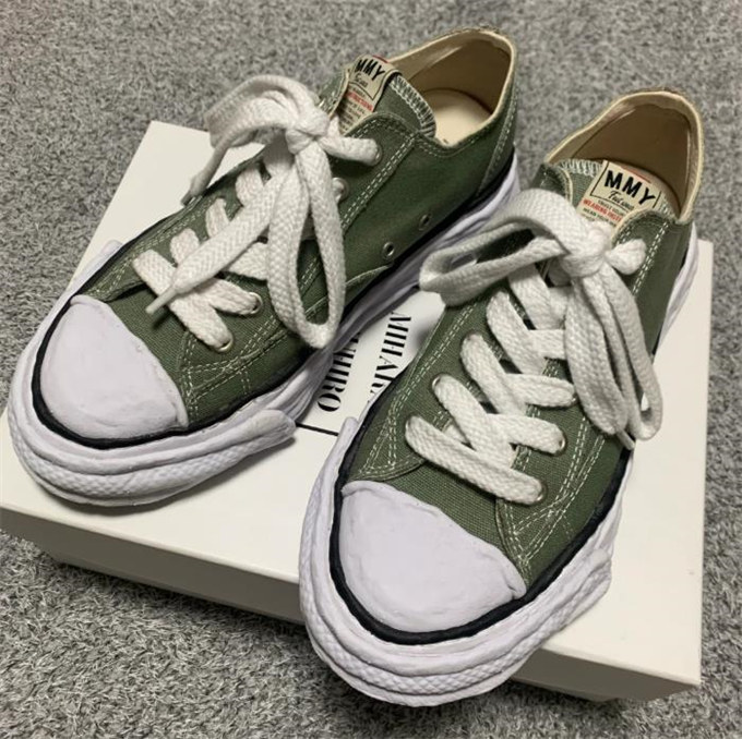 메종 미하라 야스히로 피터슨23 OG 솔 캔버스 로우탑 스니커즈 그린 A11FW702-GREEN photo review